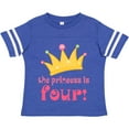thumbnail image 3 of Inktastic 4th Birthday Princess is Four Girls Toddler T-Shirt, 3 of 5