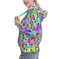 thumbnail image 2 of Lsque Graffiti Pineapples Pattern Casual Women's Hoodie,Hooded Sweatshirt with Kangaroo Pocket,Pullover Hoodie with Eye-catching Drawstrings-Small, 2 of 7