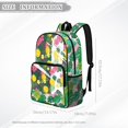 thumbnail image 7 of ZIATUBLES Clear Backpack Heavy Duty 17 Inch, Tropical Pineapple Hibiscus Print Fabric & PVC Transparent Bookbag With Front & Side Pockets, Sturdy See Through Backpack for School Security, 7 of 7