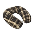 thumbnail image 2 of Travel Pillow Memory Foam, Head Neck Support Airplane Pillow For Traveling, Car, Home, Travel Neck Flight Pillow 12 Inches Saddlebrown Buffalo Plaid Check Tartan Scotland_4, 2 of 8