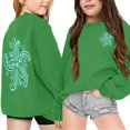 thumbnail image 2 of AJIWYH Chandails à Capuchon pour Filles Mode Décontractée Imprimée à Manches Longues Haut à Capuche Mode Filles Vert, 7-8 Ans, 2 of 4
