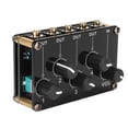 thumbnail image 3 of 4 Channel Line Mixer, Mini Stereo 4 Channel Line Mixer Plug And Play Professional Easy To Control Black  For Mixing Instrument, 3 of 8