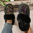 thumbnail image 6 of Slippers for Women,Sequined Fashion Casual Lined Slippers Carnival,Womens Slippers,Multicolour,8.5, 6 of 9