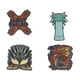 thumbnail image 1 of Set de alfileres esmaltados Monster Hunter: World Nergigante Rathalos x4, 1 of 7