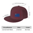 thumbnail image 2 of DouZhe Flat Brim Cap Snapback Hat, Nevada State Flag Prints Adjustable Red Adult Baseball Cap, 2 of 6