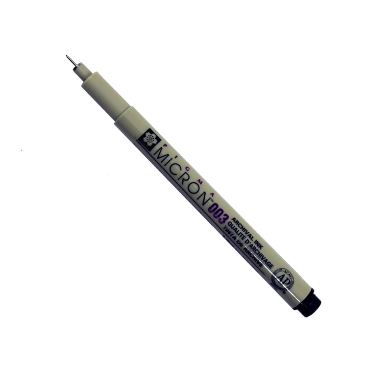 Sakura Pigma Micron Pen, 003 Point Size, Black, 1-piece (50045 