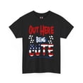 thumbnail image 3 of DJH Apparel | Out Here Being Cute US Flag Unisex Heavy Cotton Tee, 3 of 4