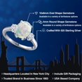 thumbnail image 2 of Gem Stone King 925 Sterling Silver Ring Cabochon Simulated Opal Moissanite (2.16 Cttw), 2 of 7