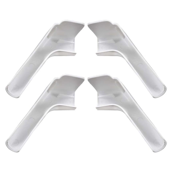 4Pcs Rain Gutter Spout Extensions Long Version Left And Right White For Rv Camper