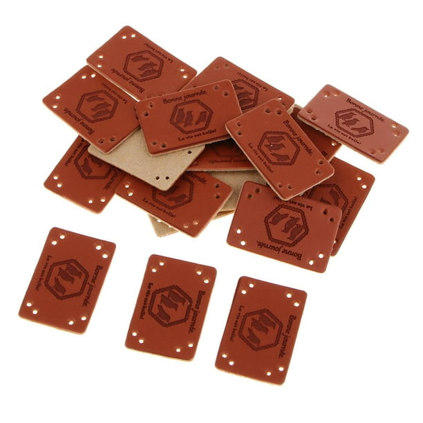 20 Piezas De Etiqueta En Relieve Con Agujeros Costura Ropa Parches DIY Artesanías Hechas A Mano A2 Macarena Etiqueta en relieve con agujeros