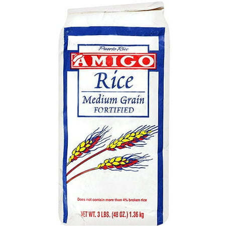 Amigo: Medium Grain Fortified Rice, 3 Lb