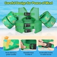 thumbnail image 2 of Chaleco de natación MoKo para niños pequeños, de 10 a 30 kg, color verde, 2 of 5
