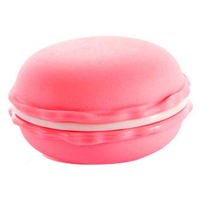 yingyy Ring Box Portable Lightweight Macaron-shaped Storage Boxes Cute Multifunctional Containers Necklace Case Wedding Peach pink Large