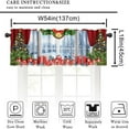 thumbnail image 2 of Christmas Valance Curtains for Bedroom,Gradient Abstract Christmas Tinsel Colorful Bells Winter Xmas Tree Pine Theme Short Window Treatment for Kitchen Bathroom 54x18 Inch,Red Green, 2 of 6