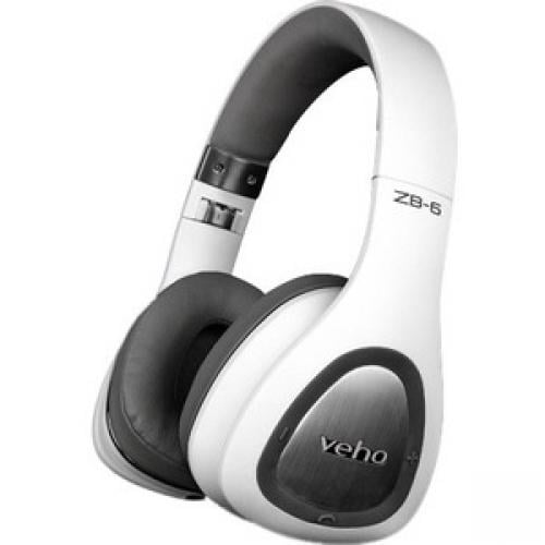 Veho ZB6 OnEar Wireless Headphones (White) Stereo Miniphone