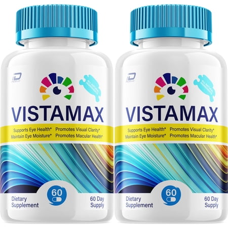 (2 Pack) Vista Max Plus Eye Support Supplement – VistaMax Capsules, Eye Vitamins 20/20 Healthy Vision, Max Vista Plus Eye Health Multivitamin, MaxVista Plus Pills Reviews (120 Capsules)