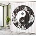 thumbnail image 5 of Ambesonne Ying Yang Shower Curtain, Stars Moon Night Sky, 69"Wx70"L, Black and White, 5 of 5