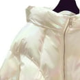 thumbnail image 6 of Jinhomg Trendy Winter Jacket for Women Thermal Full-Zip Puffer Coats Casual Comfy Long Sleeve Stand Collar Outerwear with Pockets 90% off Clearance Sale of Today White L, 6 of 9