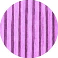 thumbnail image 1 of Ahgly Company Indoor Round Solid Purple Modern Area Rugs, 4' Round, 1 of 4