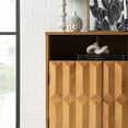 thumbnail image 2 of Henry 30" Solid Wood Detailed Door Accent Cabinet in Caramel, 2 of 14