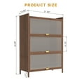 thumbnail image 6 of Jopath Metal Pantry Cabinet,44" Tall Kitchen Storage Cabinet with 3 Flip Doors Cabinet for Living Room,Dining Room,Office,Walnut, 6 of 8