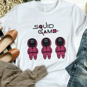 Hottest Squid Game Shirt Women Fashional Graphic T-Shirt Squid Game Korean TV Show Souvenir Clothes Female Male Clothes L