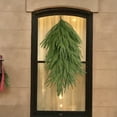thumbnail image 3 of 2Pcs Artificial Christmas Teardrop Swag, 25Inch Faux Pine Needles Teardrop Door Swag, Christmas Norfolk Greenery Teardrop Wreath for Xmas Holiday Door Table Mantle Fireplace Indoor Outdoor Decor, 3 of 7
