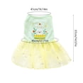 thumbnail image 3 of Easter Dog Dress Green Mesh Skirt for Small Dogs & Cats, Holiday Party Outfit Breathable for Photo Shots Anniversaries, 3 of 6