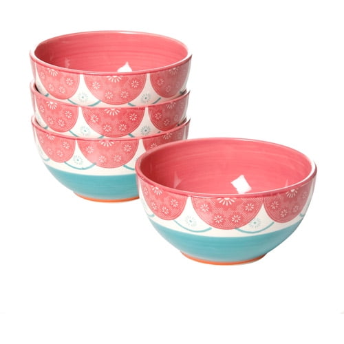 Simplemente Delicioso Evita 6" Bowls, Magenta, Set of 4