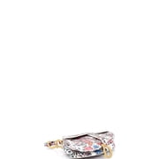 Saddle Handbag with Strap Printed Leather Medium By Rebag