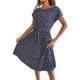 thumbnail image 3 of Lucakuins, vestido de playa de manga corta para mujer, vestido de fiesta plisado con estampado Floral informal de verano, ropa de calle Lucakuins moda, 3 of 7