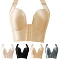 thumbnail image 6 of Bra for Women Front Closure&Wide Straps Longline Cup Full Coverage Push Up Bra, 6 of 6