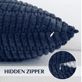 thumbnail image 4 of Sanmadrola Throw Pillow Covers 20x20 inch Set of 2 Corduroy Decorative Pillow Cases Couch Pillows Soft Boho Striped Cushion Cases Set for Sofa Living Room Couch Bedroom Car, Dark Blue, 4 of 6