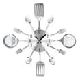 thumbnail image 2 of wall clock for kitchen Stainless Steel Fork Clock Decorative , Silvery, 2 of 8