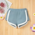 thumbnail image 6 of Fesfesfes Newborn Infant Baby Girls Summer Solid Ribbed Strap Tops+ Shorts Outfits Set, 6 of 9