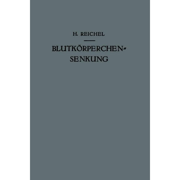 BlutkÃ¶rperchensenkung, (Paperback)