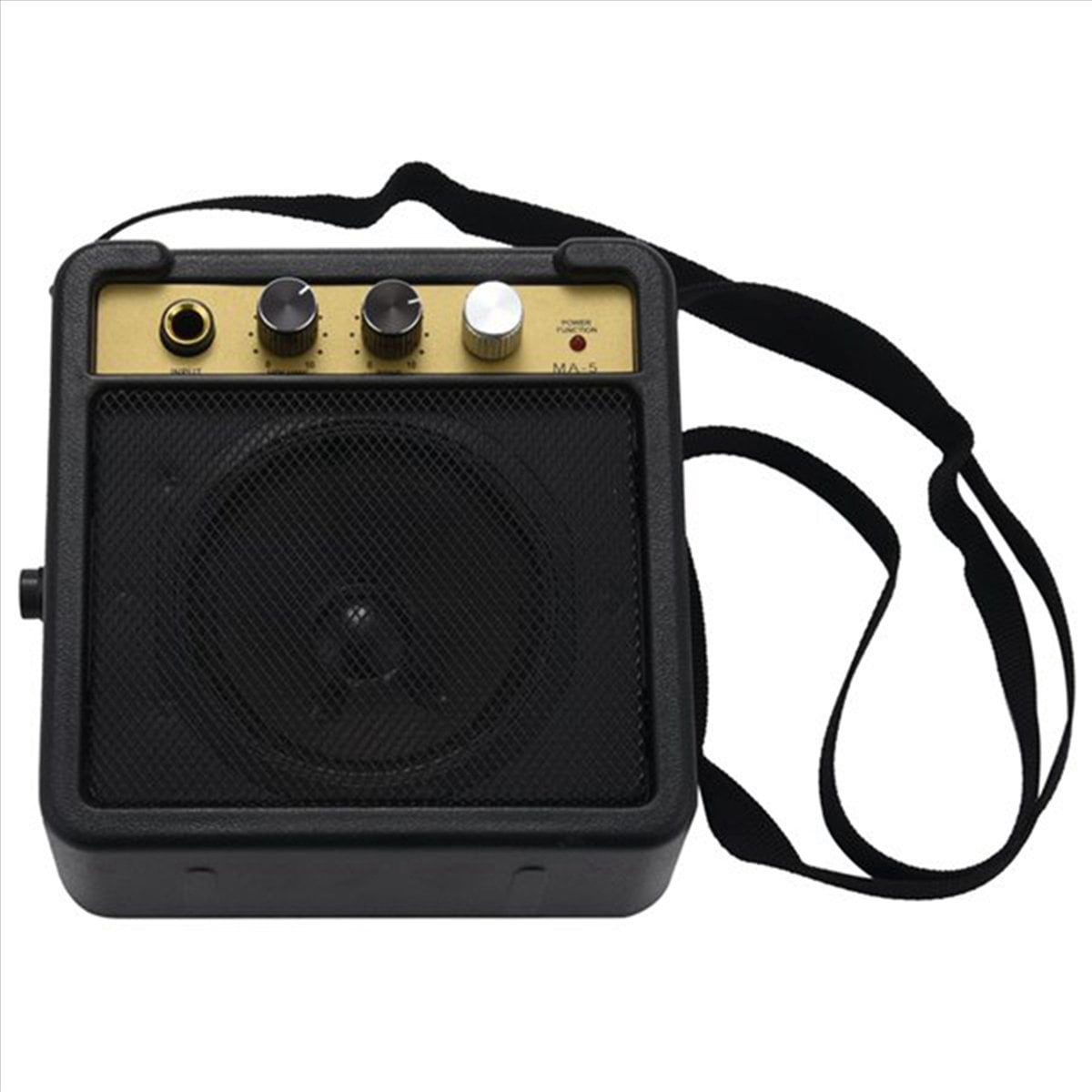 2X Mini Guitar Amplifier Amp Speaker 5W with 6.35mm Input 1/4 Inch Headphone Output Supports Volume Tone Adjustment