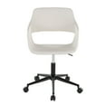 thumbnail image 5 of LumiSource Margarite Task Chair in Black Metal, White PU color, 5 of 8