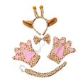 thumbnail image 4 of 4x Conjunto de disfraces de animales Adorables orejas de animales de Halloween Diadema Guantes Corbatín y cola para juegos de rol Cumpleaños Fiestas Niño, 4 of 8
