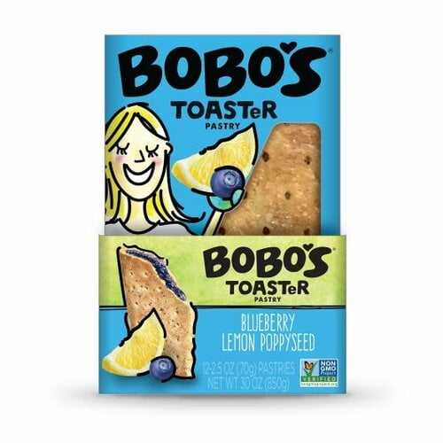 Bobo's Oat Bars Toaster Pastry Blueberry Lemon Poppyseed, 2.5 oz. (48