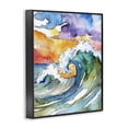 thumbnail image 2 of Stupell Industries Tropical Vibrant Sunrise Surf Black Framed Giclee Art, 11 x 14, by Shelly Craig, 2 of 8