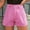 Pink, variant on Rezuofi Shorts for Women Trendy 2025 Casual Summer Drawstring Shorts with Pockets Beach Loose Elastic Waist Vacation Clothes