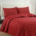 thumbnail image 2 of 3 Pcs Christmas Red Buffalo Plaid Check Quilt Bedspread Set Gingham Bedding Set ME506, 2 of 5