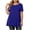 Blue, variant on Women's Plus Crewneck Short Sleeve Tunic Tops Fall Solid Casual Loose Basic Swing Tee Shirts, Size XL-5XL