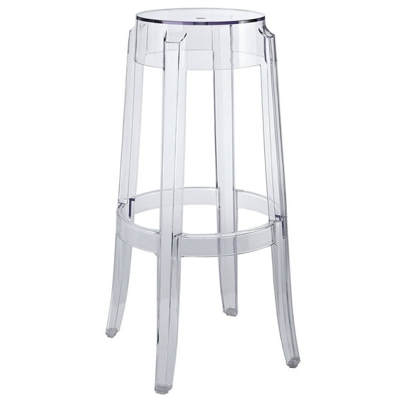 Modern Contemporary Dining Kitchen Bar Stool Clear