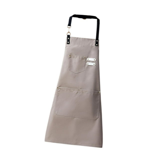 Chef Babs delantal de pintura del delantal del delantal multipropósito, , lavable para hombres ajustables para hombres para la cafetería de la Caqui