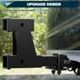 thumbnail image 5 of POFENZE Trailer Hitch for 2 Inch Receiver Adjustable 7.3"-9.3" Extension with Hitch Receiver with 5/8 inch Bolt Nut Clip 4000 lbs Matte Black, 5 of 8