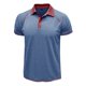 thumbnail image 4 of pstuiky camisetas para hombre, Blusa de manga corta con cuello vuelto, transpirable, con botones y color liso para hombre camisas casuales para hombre m, 4 of 7
