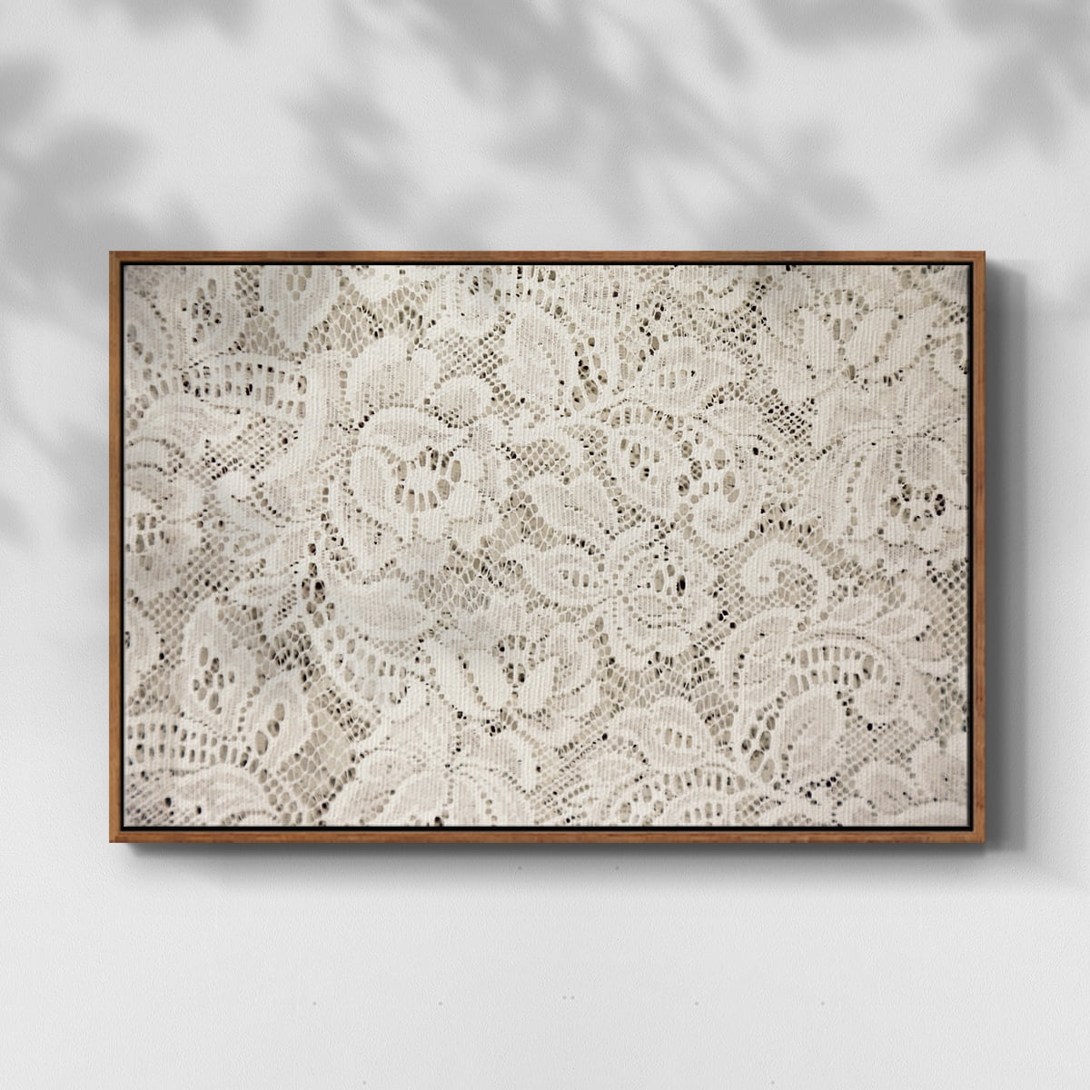 Vintage Abstract Print-XX Framed in Walnut Wood Gallery Wrapped Canvas 17 in. x 25 in.