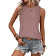 thumbnail image 3 of Camisas Casuales de Verano para Mujer, con Cuello Redondo y Mangas , de Gris Rosa, Talla XXL, 3 of 7